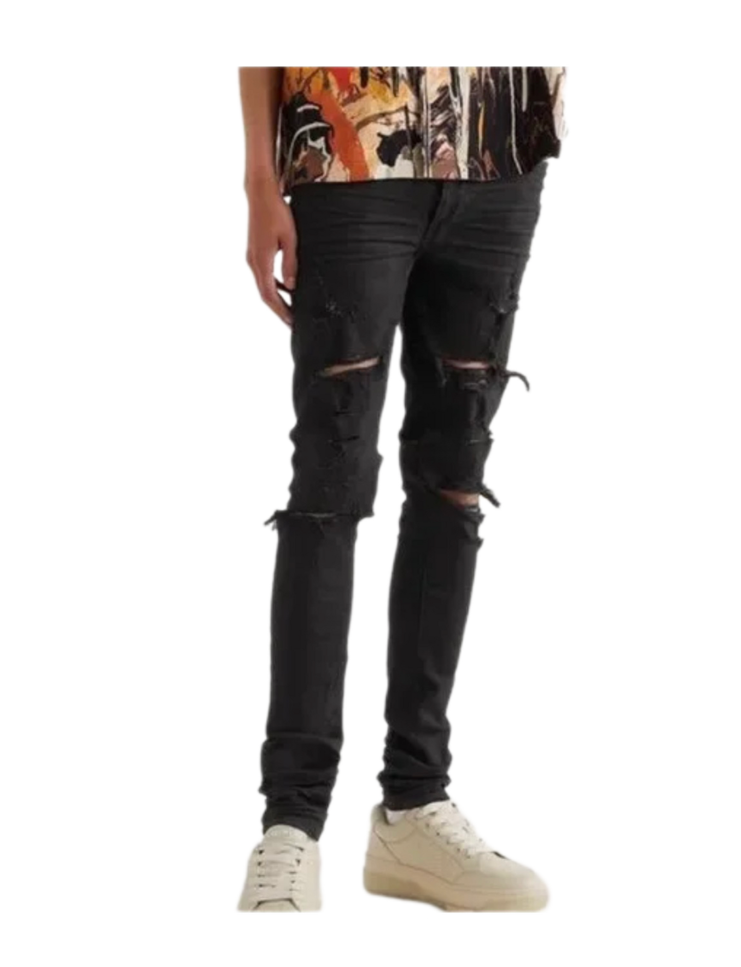 Amiri Jeans Thrasher Plus Distressed Black