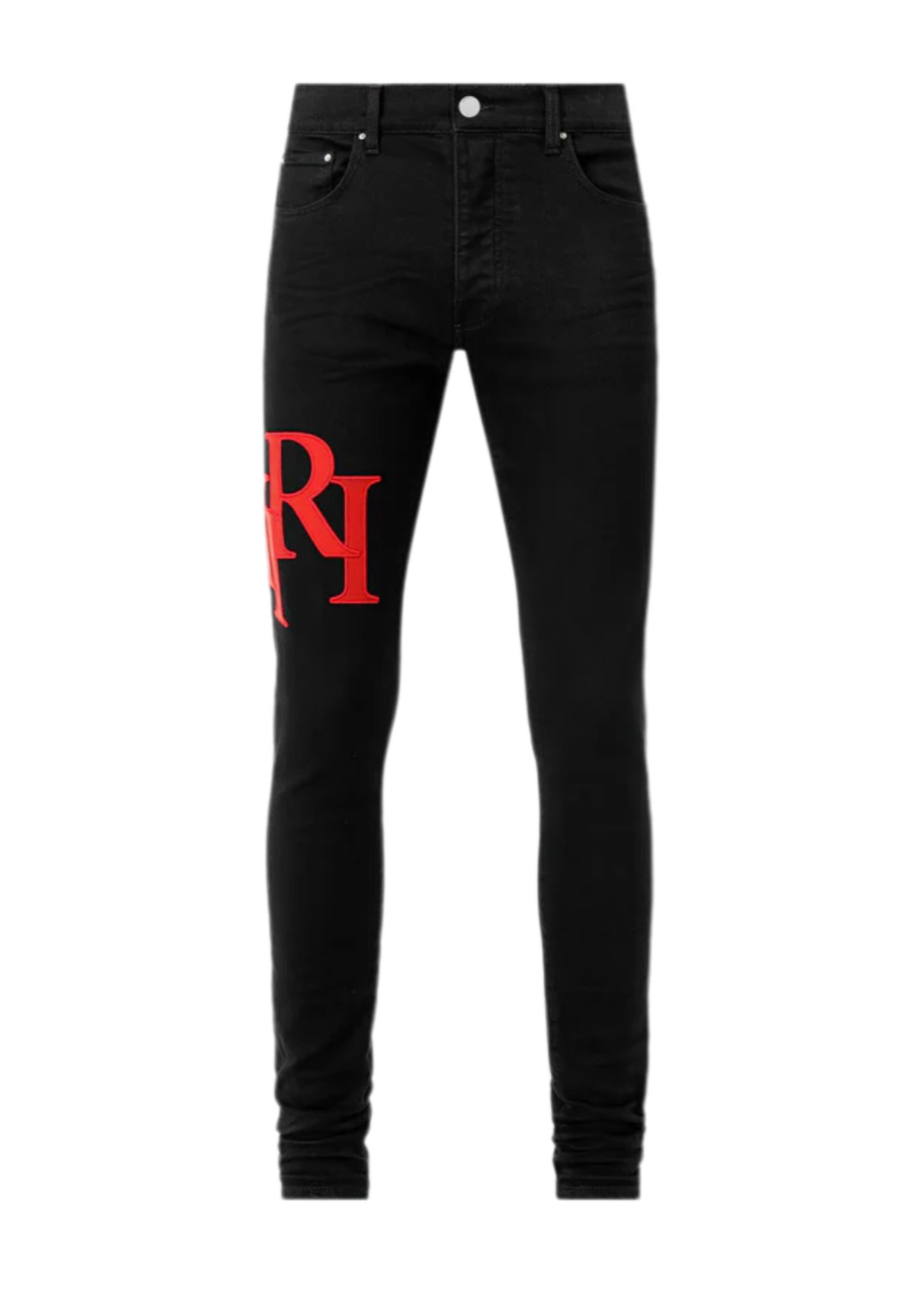 Amiri Jeans Staggered Logo Black/Red