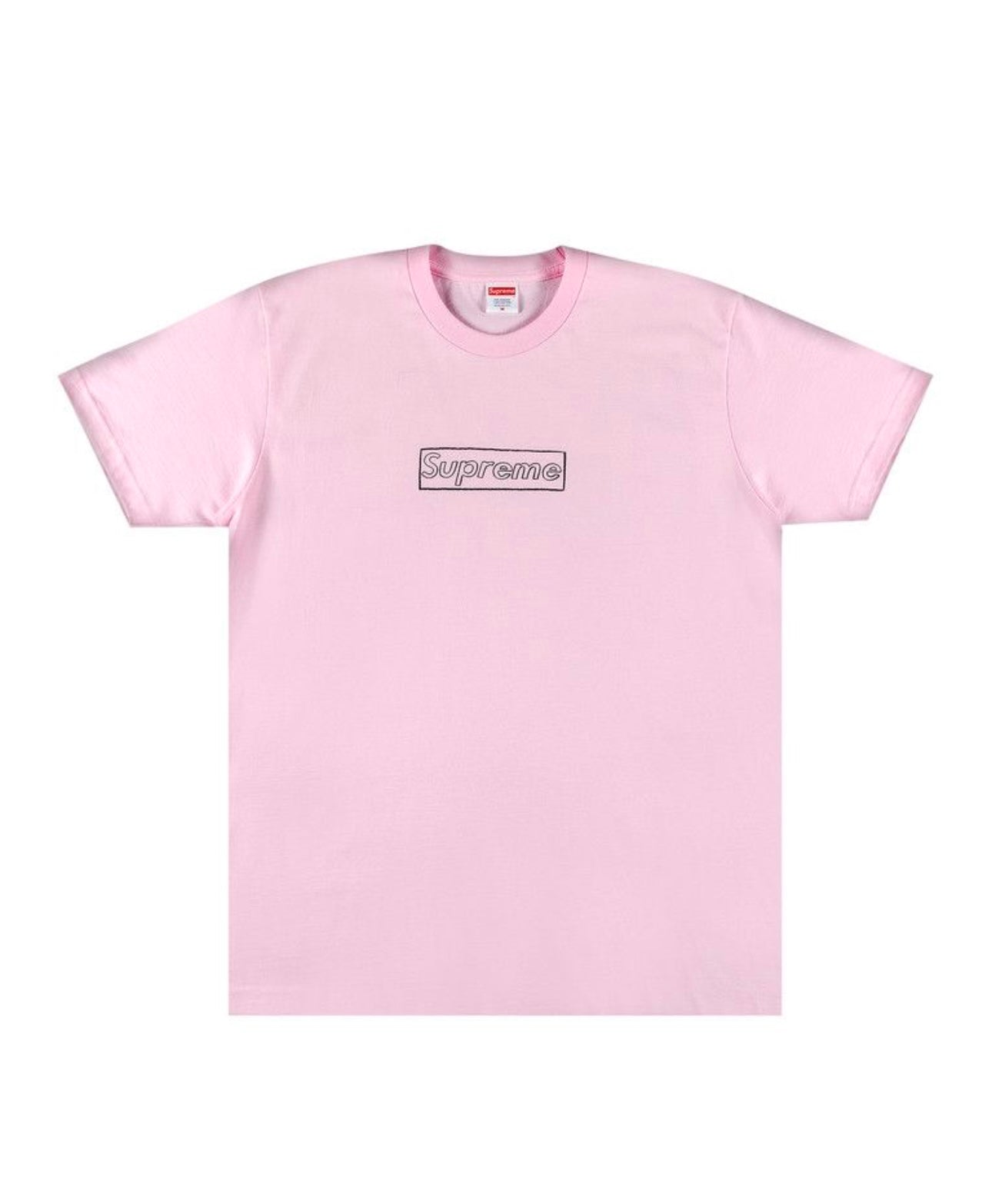 Supreme Kaws Logo T-Shirt Light Pink