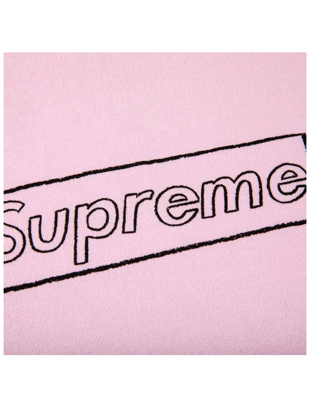 Supreme Kaws Logo T-Shirt Light Pink