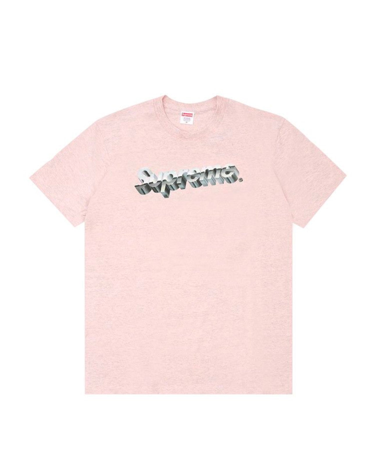 Supreme Chrome Logo T-Shirt Heather Pink