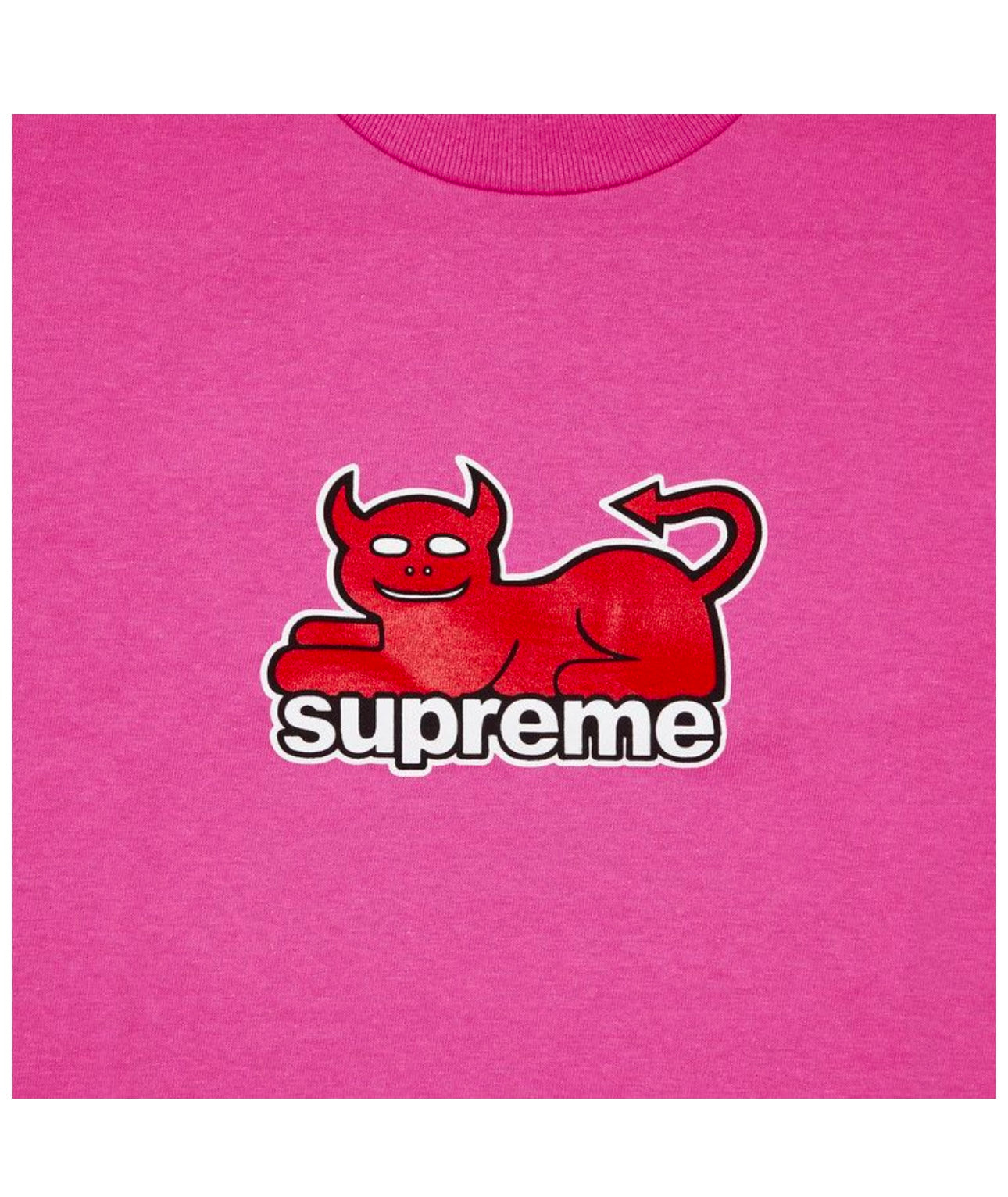 Supreme Toy Machine Devil Cat T-Shirt Fuchsia