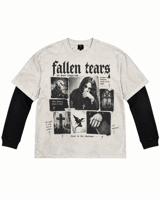 Fallen Tears Fallen Icon Long Sleeve White/Black