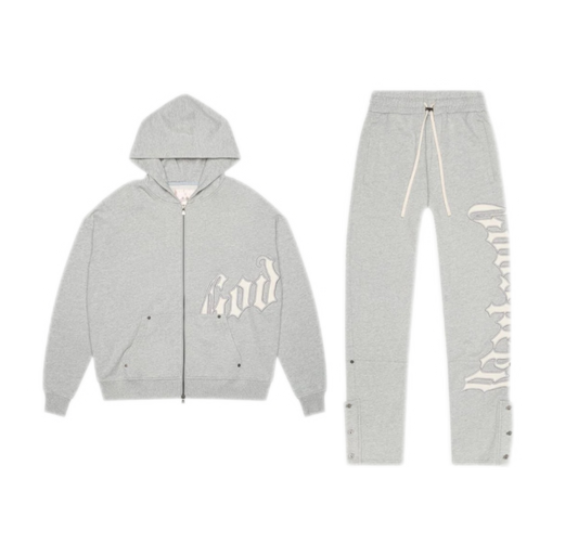 Godspeed OG Logo Sweatsuit V2 Heather Grey/Cream