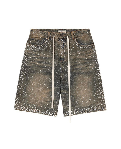 Vale Rainstorm Jean Shorts Mid Wash