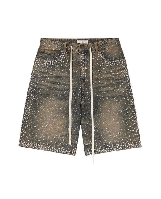 Vale Rainstorm Jean Shorts Mid Wash