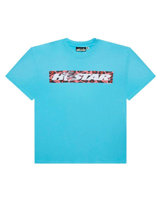 Hellstar Box Logo T-Shirt Blue