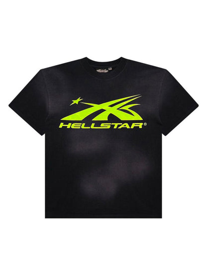 Hellstar Sports Core Logo Gel T-Shirt Black Light Green