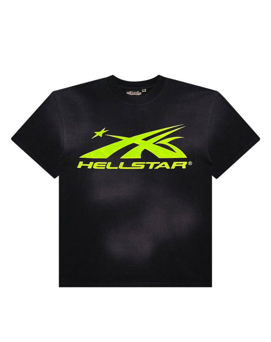 Hellstar Sports Core Logo Gel T-Shirt Black Light Green