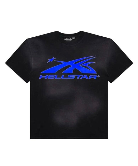 Hellstar Sports Core Logo Gel T-Shirt Black Royal Blue