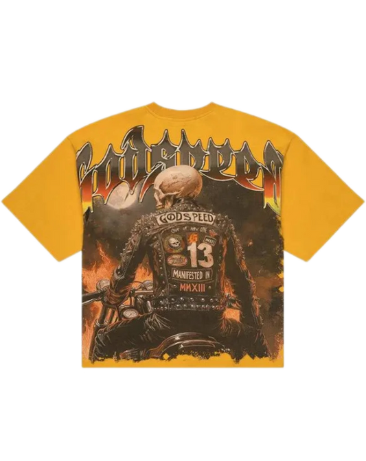 Godspeed Biker Nation T-Shirt Yellow