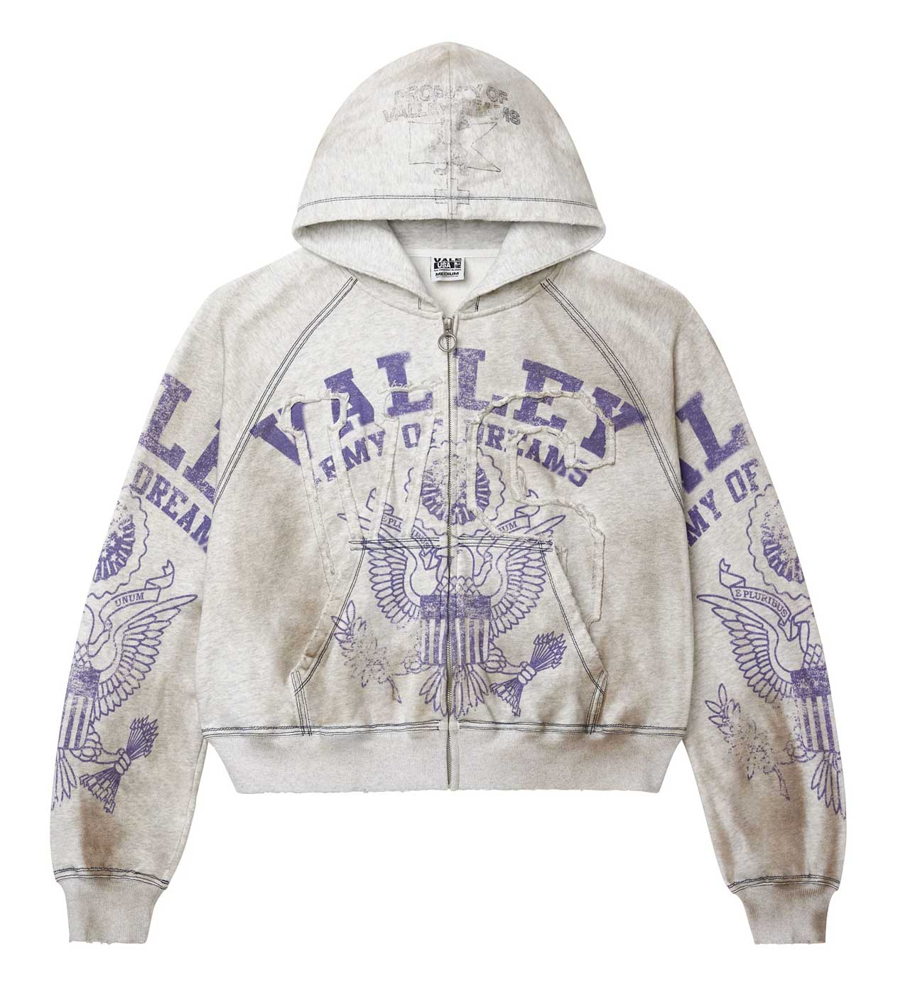 Vale Forever Army Zip-Up Grey