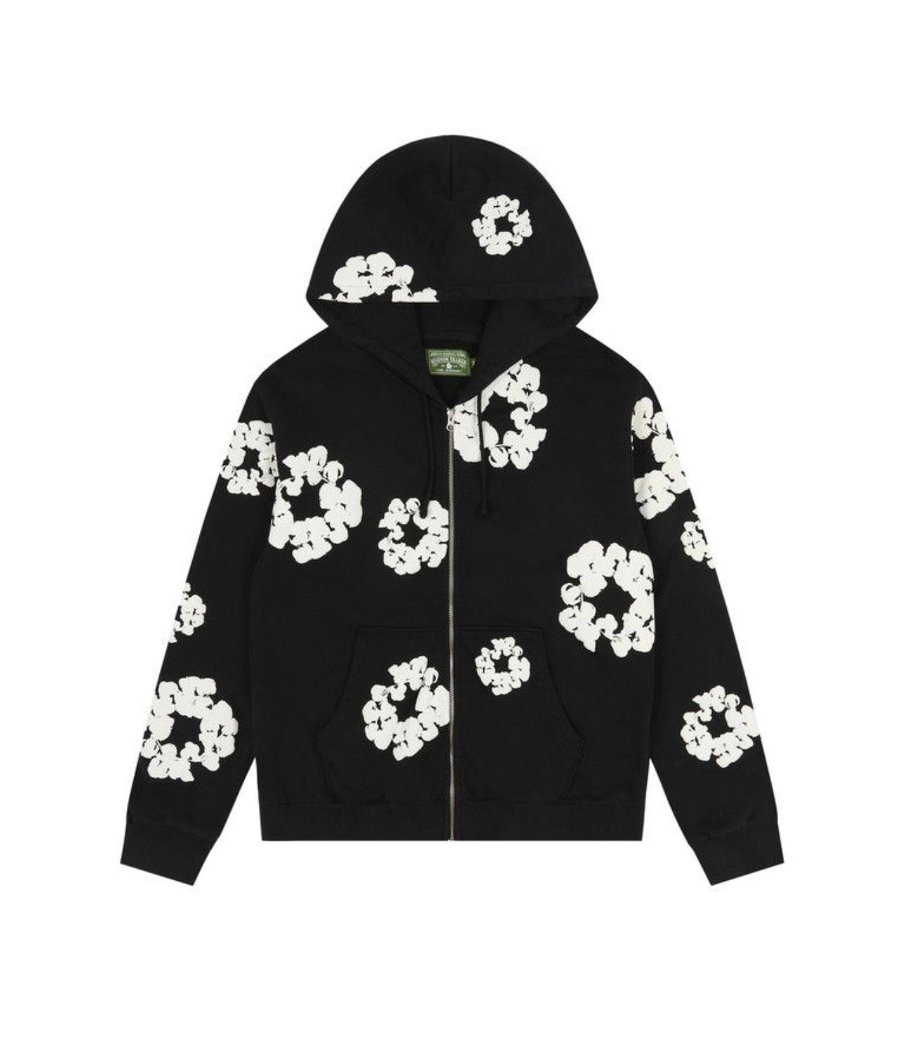 Denim Tears Cotton Wreath Zip-Up Black
