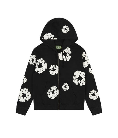 Denim Tears Cotton Wreath Zip-Up Black