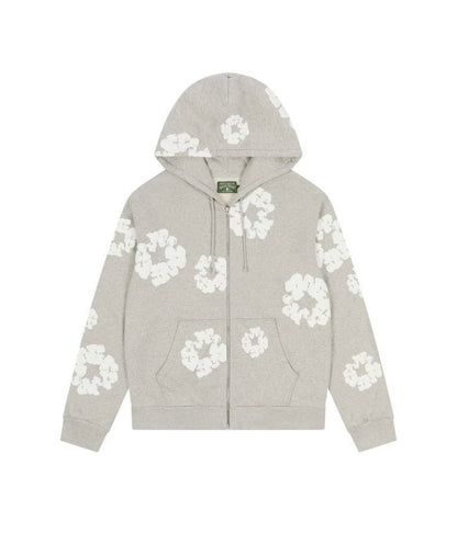 Denim Tears Cotton Wreath Zip-Up Grey