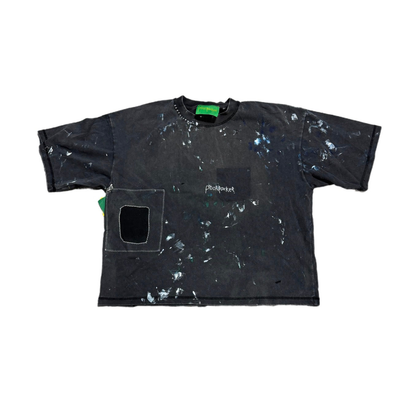Poor Parker Blank Painted T-Shirt Vintage Black