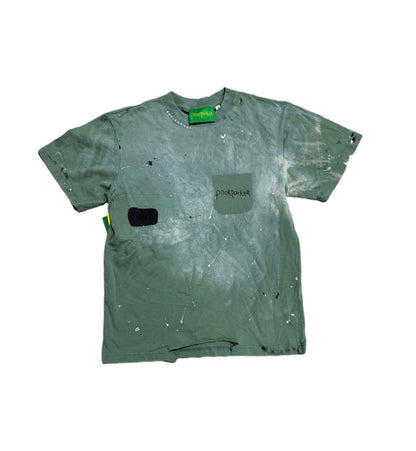 Poor Parker Blank Painted T-Shirt Vintage Green