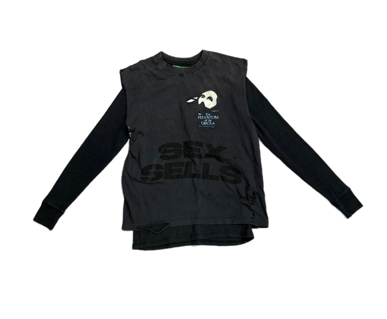 Poor Parker Phantom Of The Opera Cut Off  Long Sleeve Black
