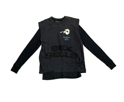 Poor Parker Phantom Of The Opera Cut Off  Long Sleeve Black