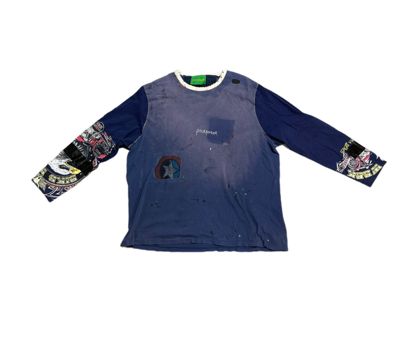 Poor Parker Bike Week Daytona Beach Long Sleeve Navy