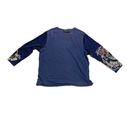 Poor Parker Bike Week Daytona Beach Long Sleeve Navy