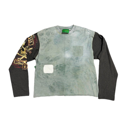 Poor Parker Bike Week Daytona Beach Long Sleeve Green/Grey