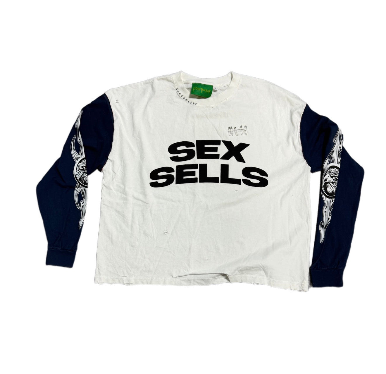 Poor ParkerSex Sells Long Sleeve White/Navy