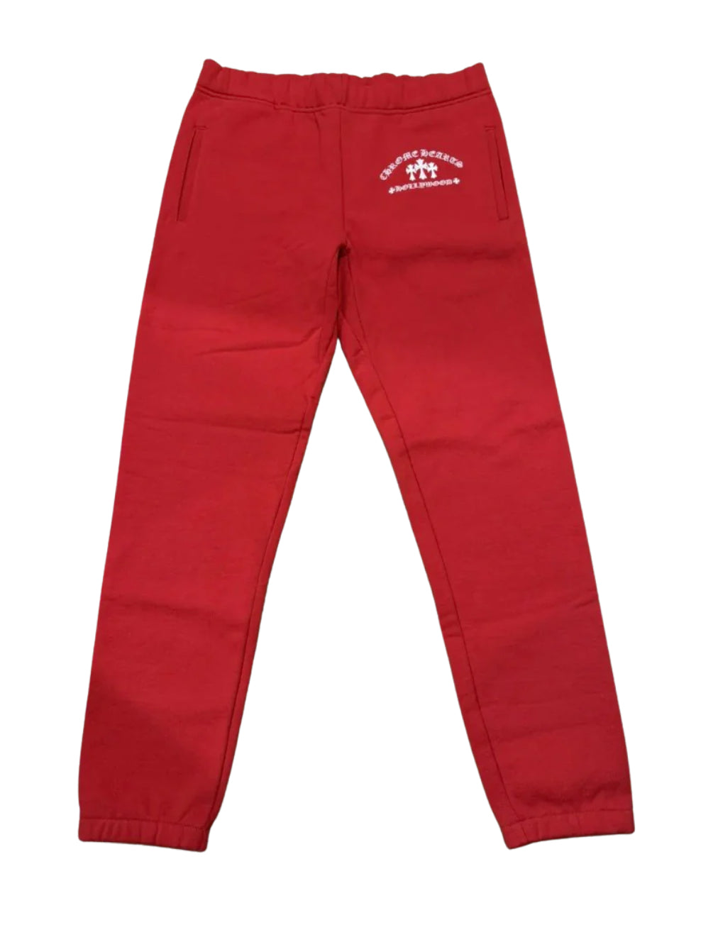 Chrome Hearts Triple Cross Embroidered Sweatpants Red