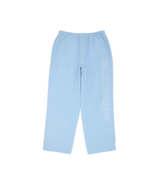 Supreme Spellout Embroidered Ripstop Track Pants Light Blue