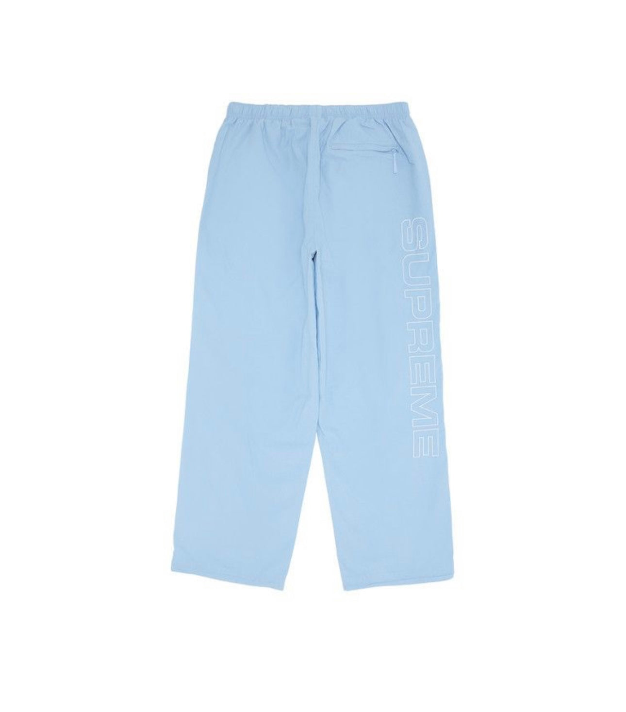 Supreme Spellout Embroidered Ripstop Track Pants Light Blue