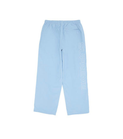 Supreme Spellout Embroidered Ripstop Track Pants Light Blue