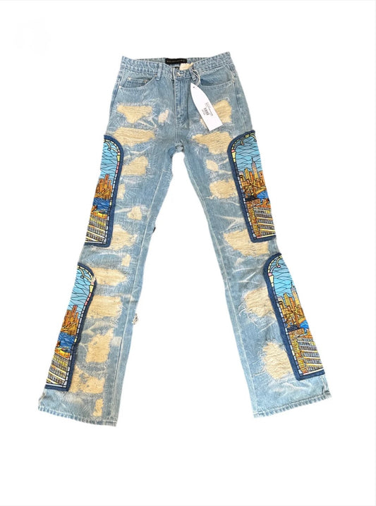 Who Decides War x POTN Stained Glass Jeans Sky