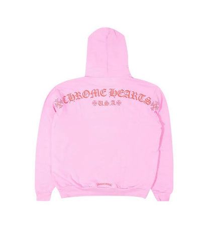 Chrome Hearts T Bar Logo Hoodie Pink/Red