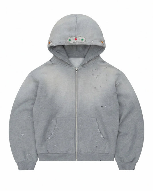 Bravest Studios Sapphire Zip-Up Heather Grey
