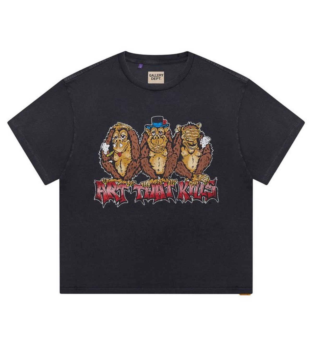 Gallery Dept See No Evil T-Shirt Vintage Black