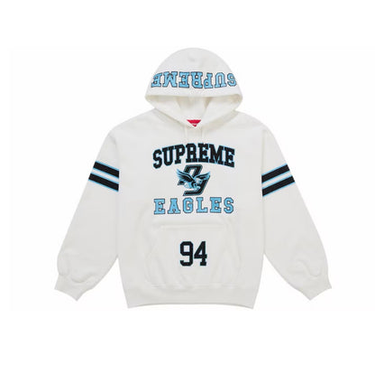 Supreme Rhinestone Eagle Hoodie White