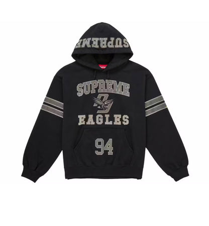 Supreme Rhinestone Eagle Hoodie Black