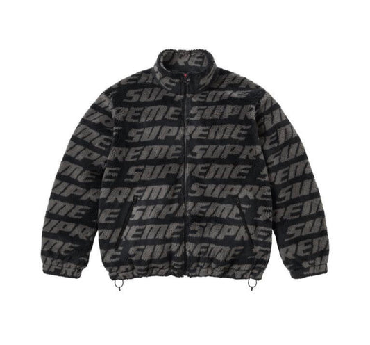 Supreme Repeat Jacquard Fleece Jacket Black