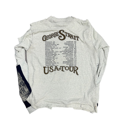 Poor Parker George Strait Cut Out Shoulder Long Sleeve Light Grey