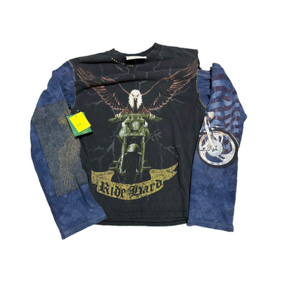 Poor Parker Eagle Ride Hard Cut Out Shoulder Long Sleeve Black