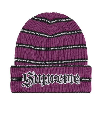 Supreme Metallic Stripe Beanie