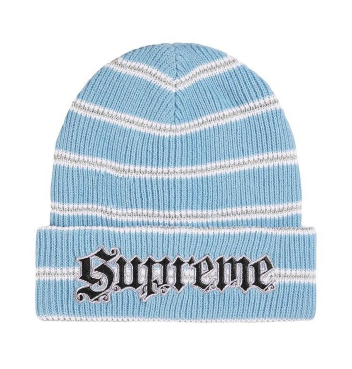 Supreme Metallic Stripe Beanie