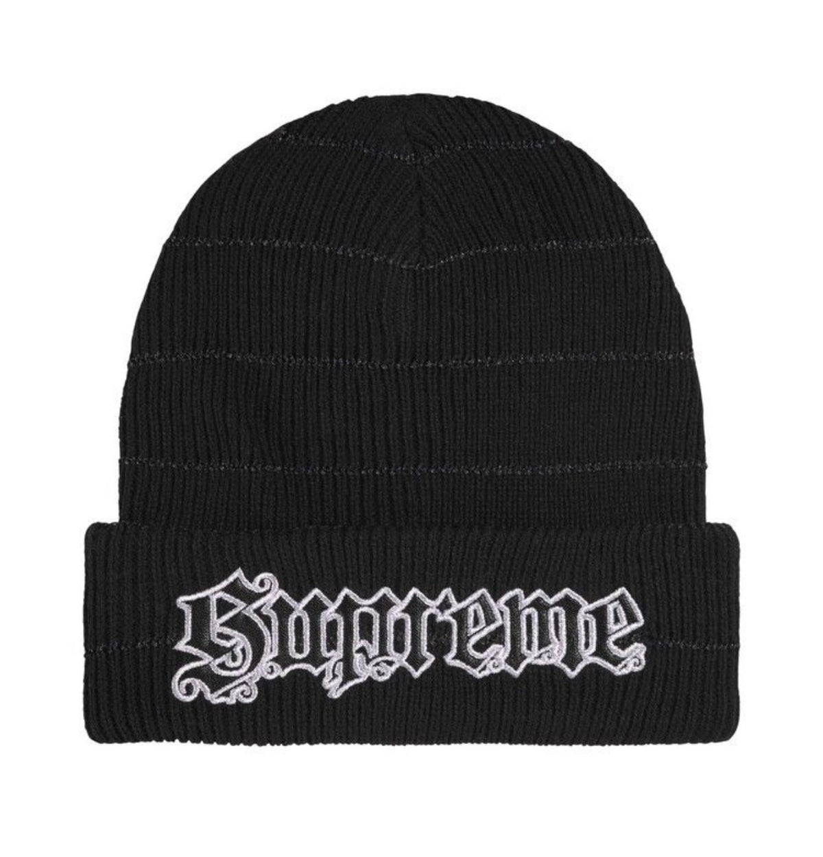 Supreme Metallic Stripe Beanie