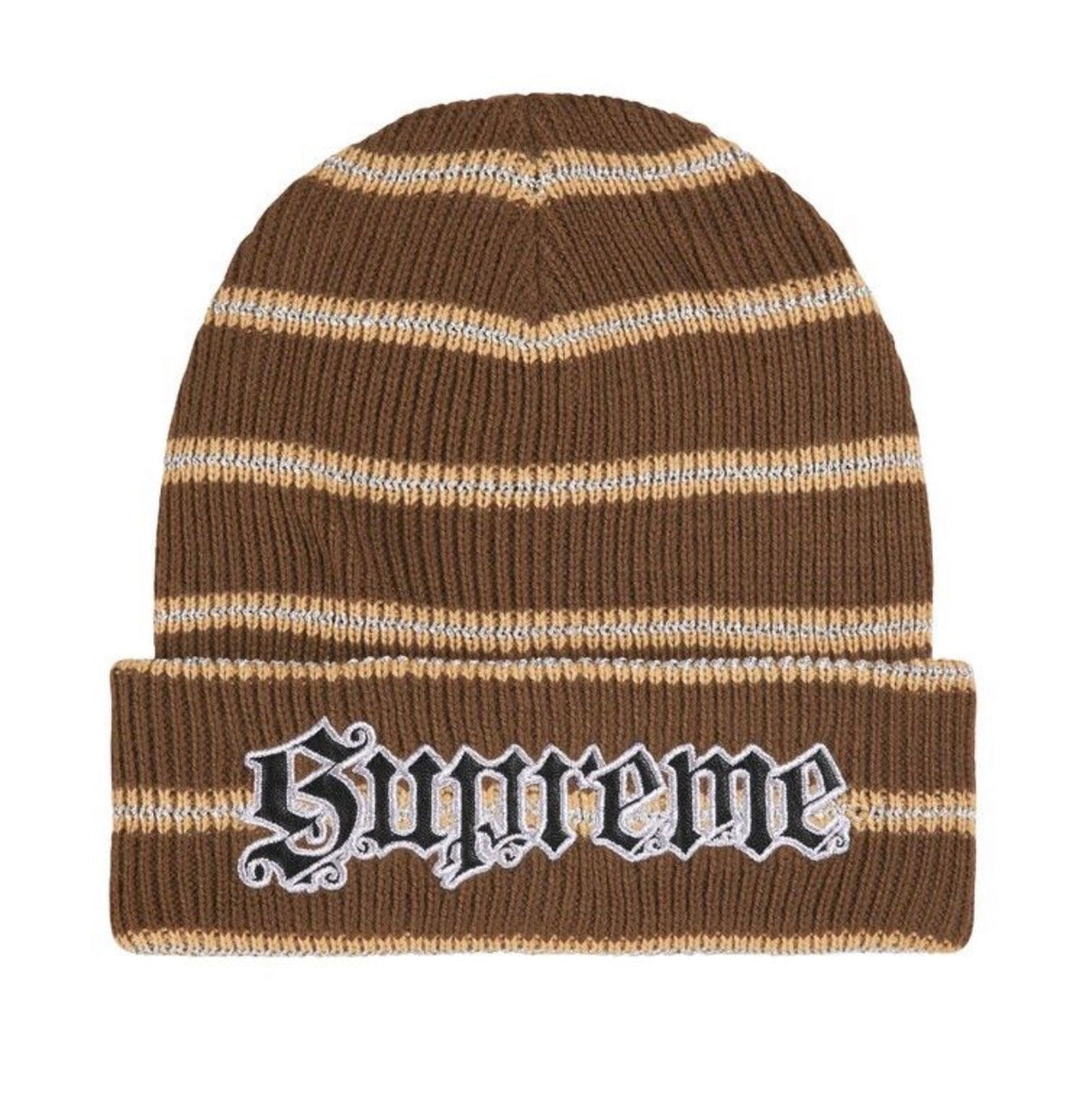 Supreme Metallic Stripe Beanie