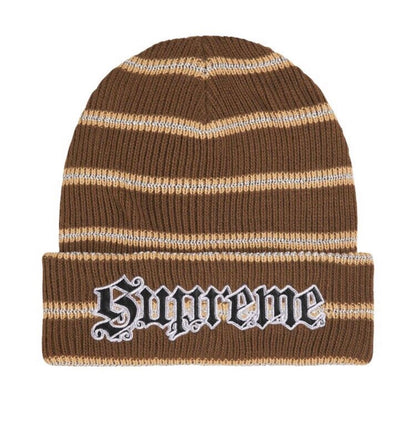 Supreme Metallic Stripe Beanie