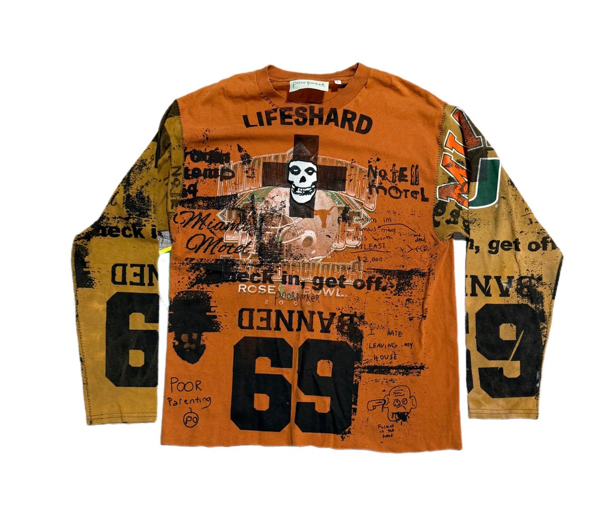 Poor Parker Lifeshard Graffiti Long Sleeve Burnt Orange