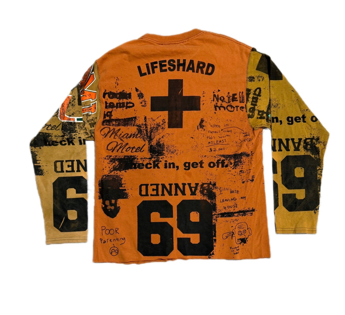 Poor Parker Lifeshard Graffiti Long Sleeve Burnt Orange
