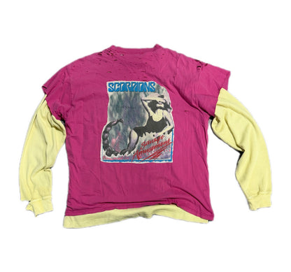 Poor Parker Scorpions Looney Tunes Double Layered Thermal Long Sleeve Pink/Cream