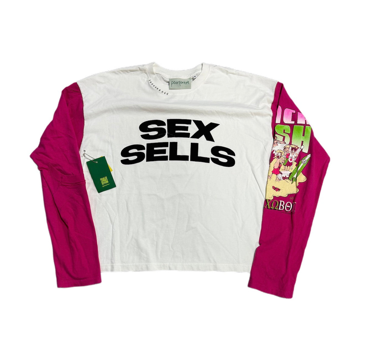 Poor Parker Sex Sells Beach Bash Long Sleeve White/Pink