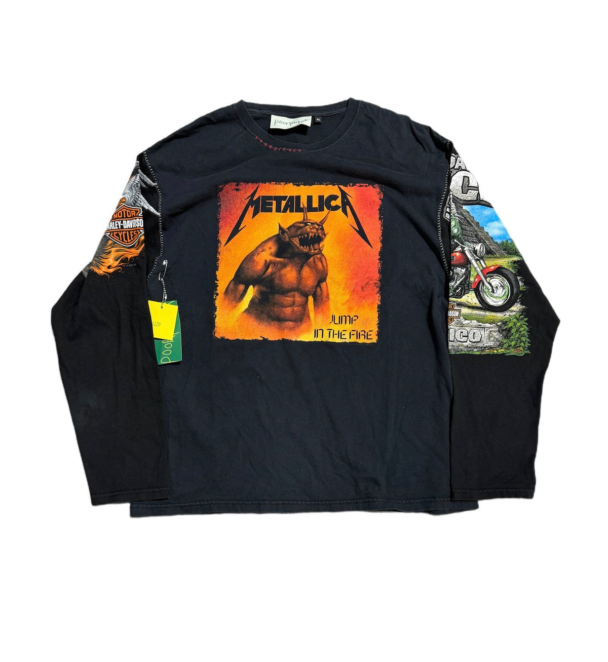 Poor Parker Metallica Harley Davidson Long Sleeve Black
